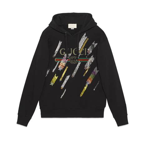 Gucci logo sweatshirt with shooting stars 